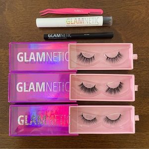 Glamnetic Lashes Lucky, Venus, Verified with Liner Pen, Lash Grab, Corrector Pen